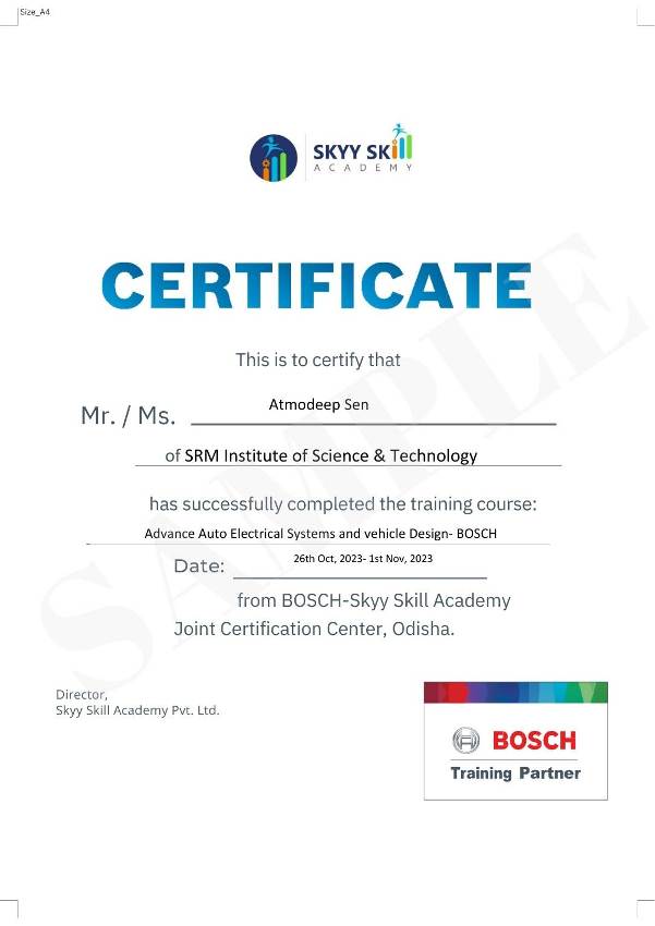 E&ICT Guwahati certificate